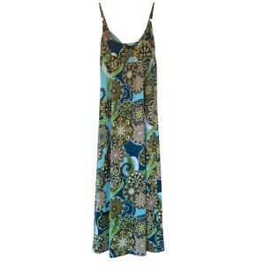 Trending & Comfy Boho Paisley Floral Asian Zen Beach Sundress Maxi ⭐️⭐️⭐️⭐️⭐️